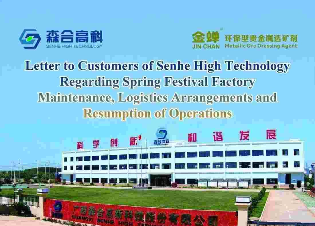 Letter to Customers of Senhe High Technology Regarding Spring Festival Factory Maintenance, Logistics Arrangements and Resumption of Operations.